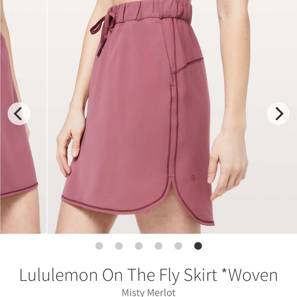Lululemon on the fly skirt misty Merlot